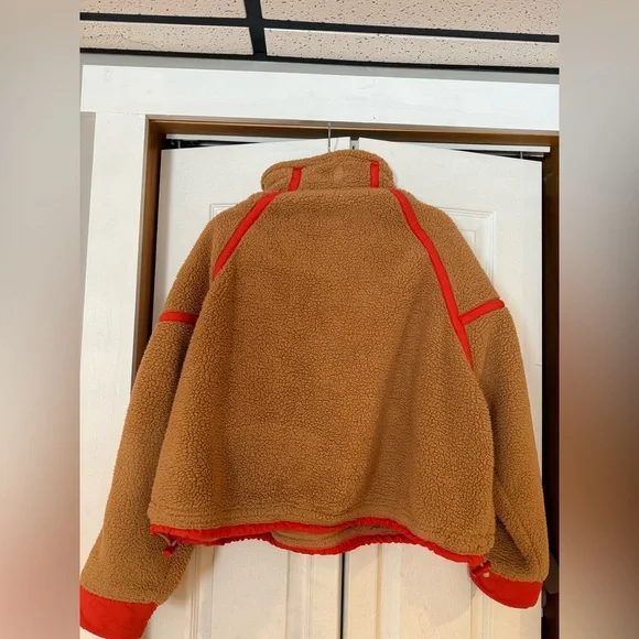 FP Movement Mountain High Half Zip Fleece Pullover-Brown/Orange - Picture 3 of 4